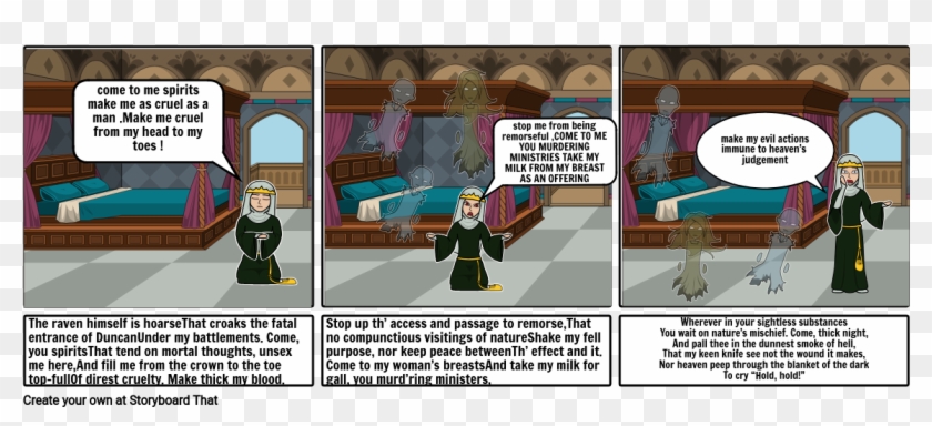 Lady Macbeth Soliloquy - Cartoon Clipart #4563349