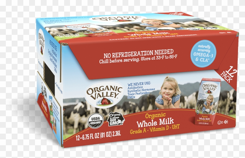 Single-serve Whole Milk, - Organic Valley Milk Clipart #4563386