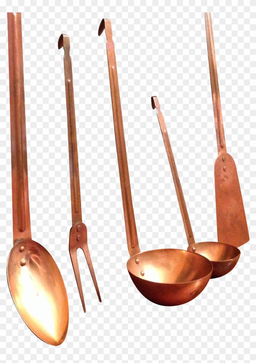 Vintage Copper Kitchen Utensils - Cookware And Bakeware Clipart #4563891