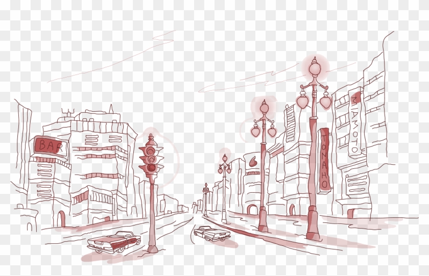 Free Road Lines Decorative Material Transprent Png - Miasto Rysunek Dla Dzieci Clipart #4563965
