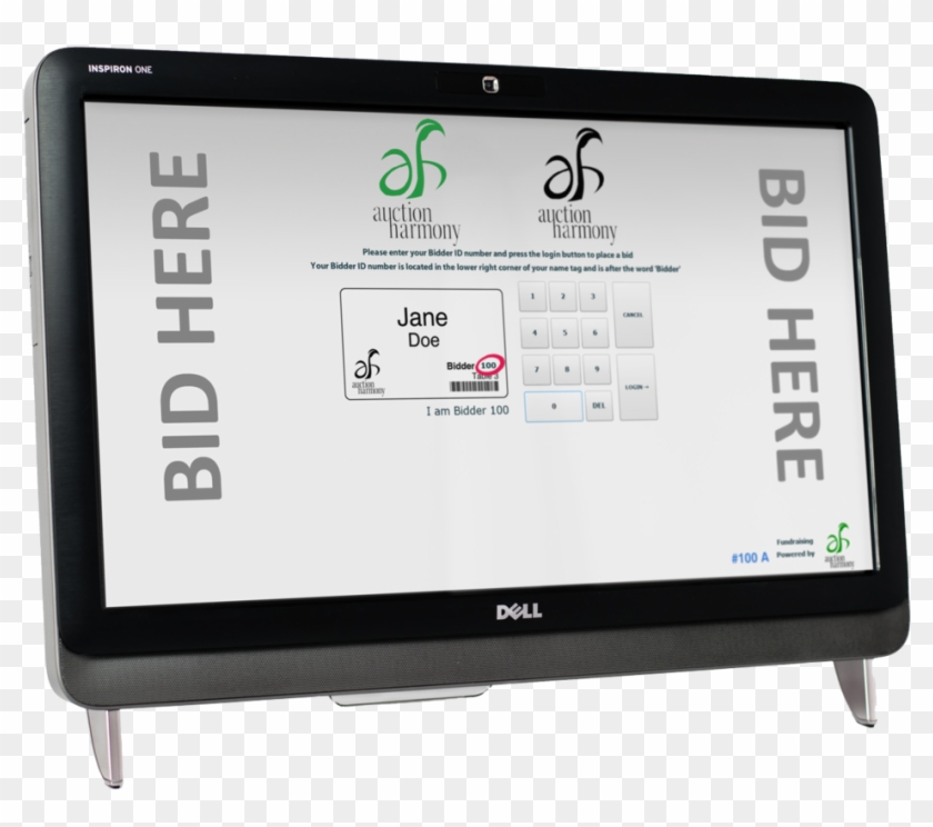 Technology Auction Touch Screen Kiosk Home Screen - Red Logo Direct Selling Clipart #4564372