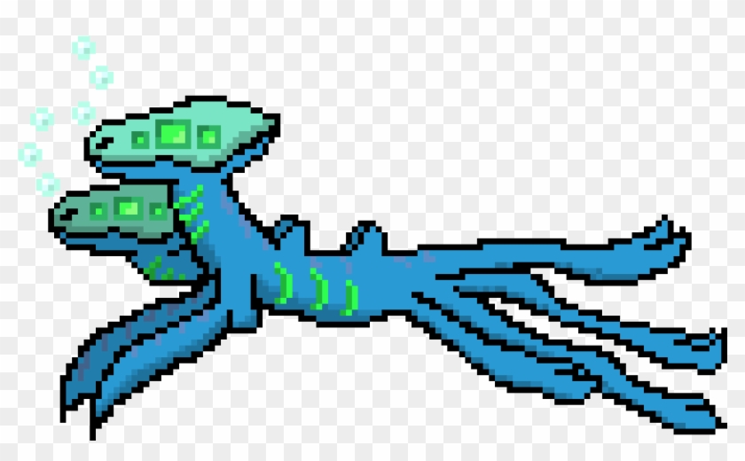 Alien Sea Creature - Sea Creatures Pixel Art Clipart