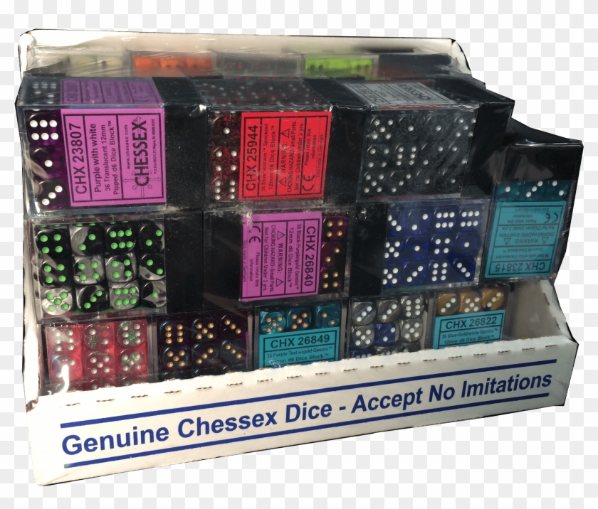 Best Of Chessex 12mm D6 Block Sampler Display - Box Clipart