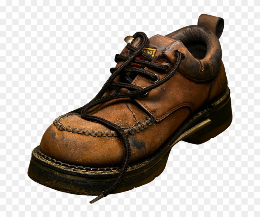 Shoe Men's Shoe Leather Brown Sole Isolated - Safety Boots Clipart