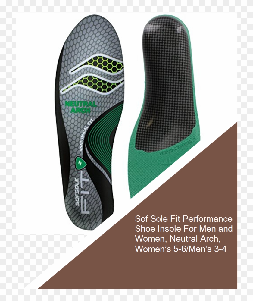 Sof Sole Fit Performance Shoe Insole For Men And Women, - Flip-flops Clipart #4565548