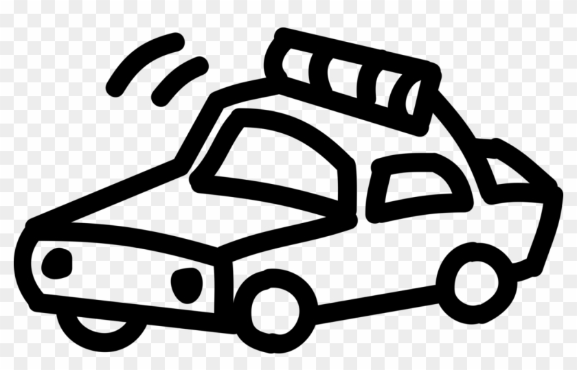 Vector Illustration Of Law Enforcement Police Car Cruiser - Dibujos De Torres De Petroleo Clipart