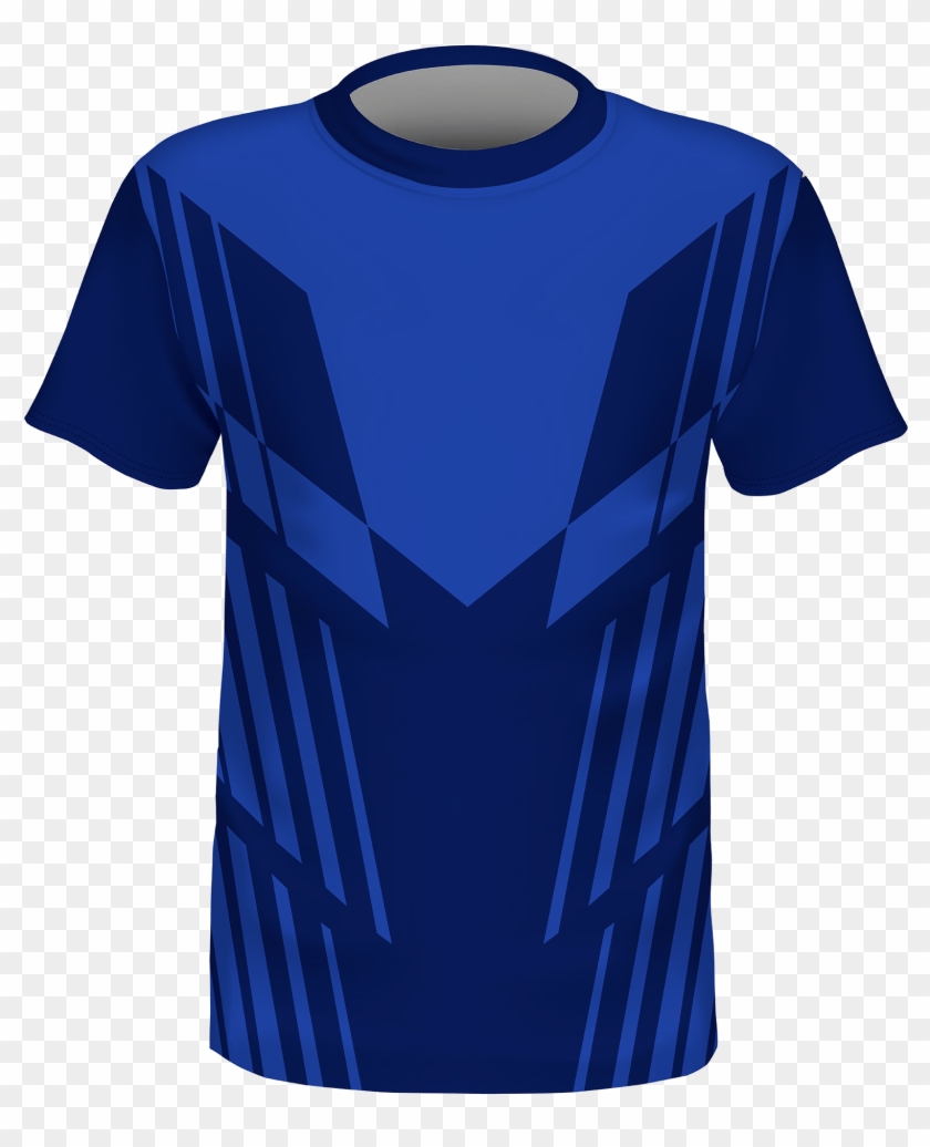 Custom Team Soccer Jersey Blue Abstract - Active Shirt Clipart #4565735