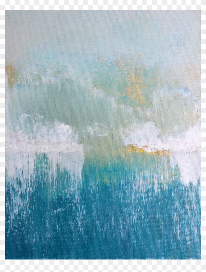 "skate Pond" Original Modern Abstract Landscape Painting Clipart #4565801