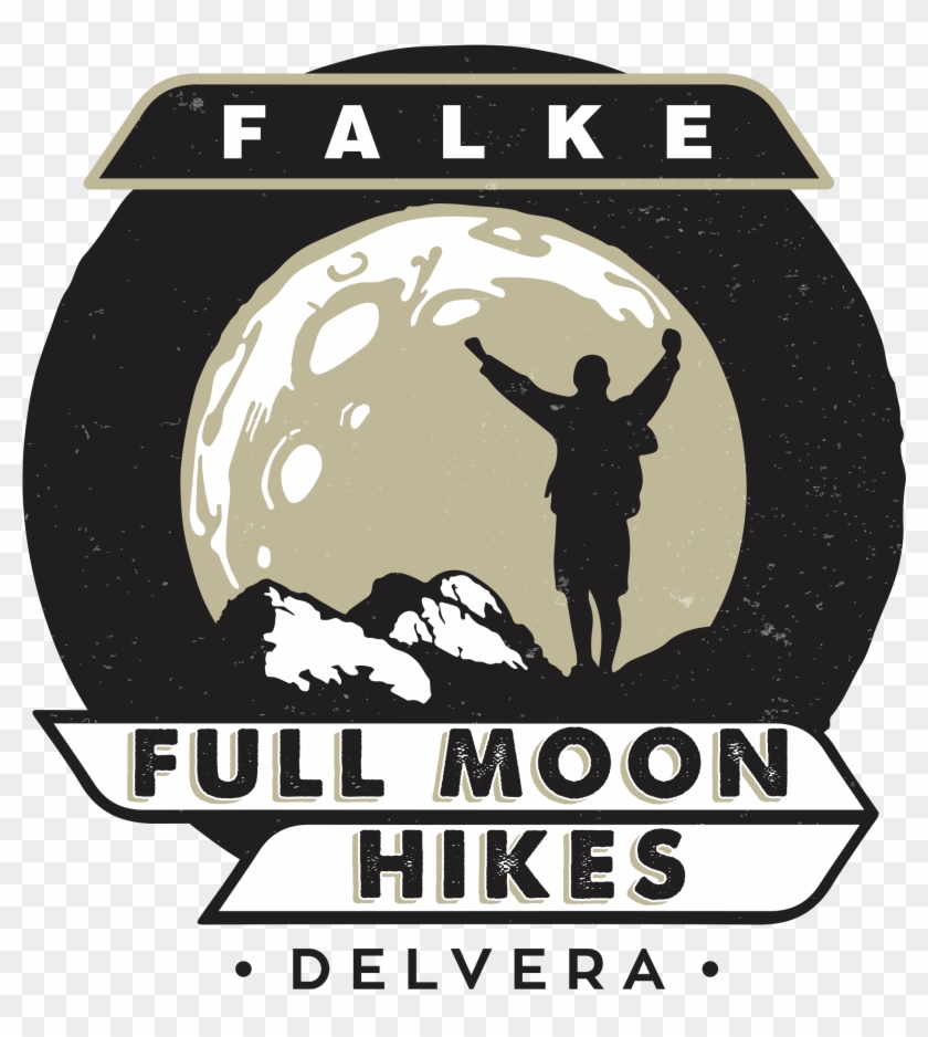 Delvera Falke Full Moon Hike - Poster Clipart #4565909