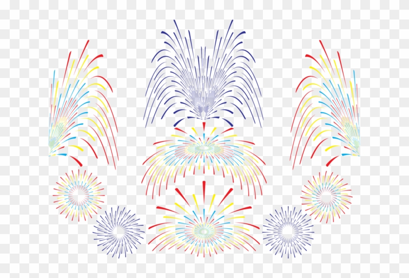 Jeu De Feux D'artifice Vectoriels - Fyrverkerier Vit Png Clipart