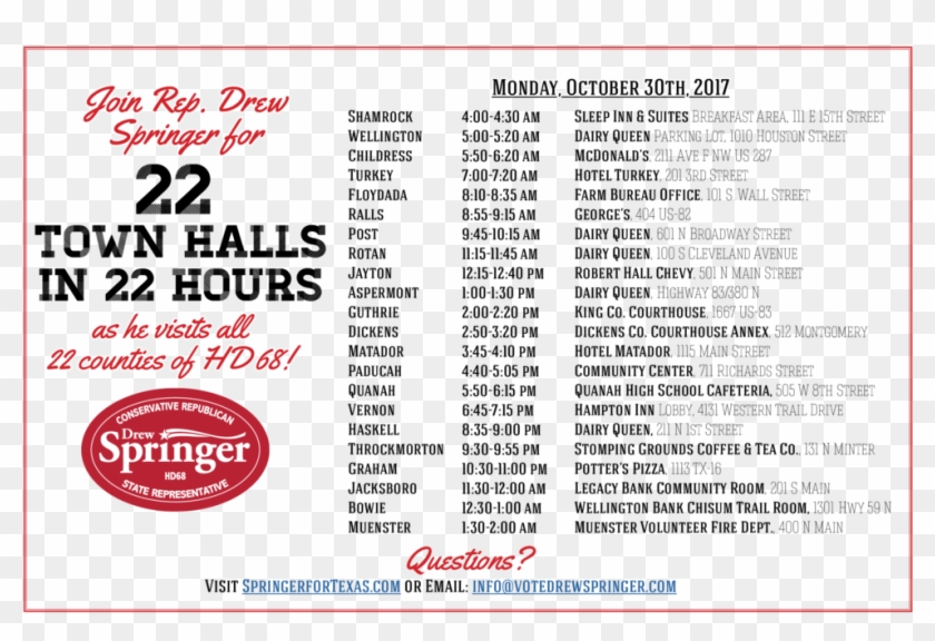 Springer Announces 22 Town Hall Tour In 22 Hours Visiting Clipart