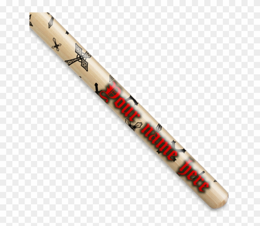 Black Crosses Personalized Custom Drumsticks - Beige Clipart