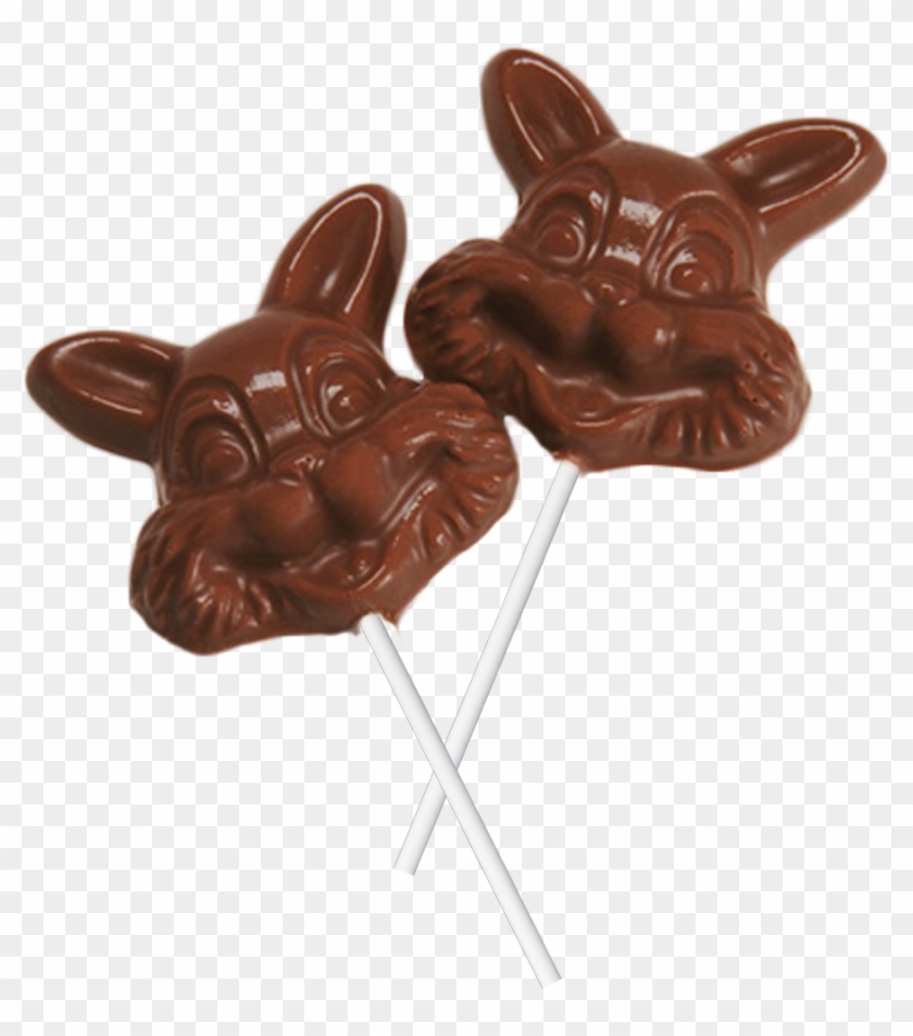Chocolate Bunny Face Suckers In Milk, Dark, Orange, - French Bulldog Clipart #4568429