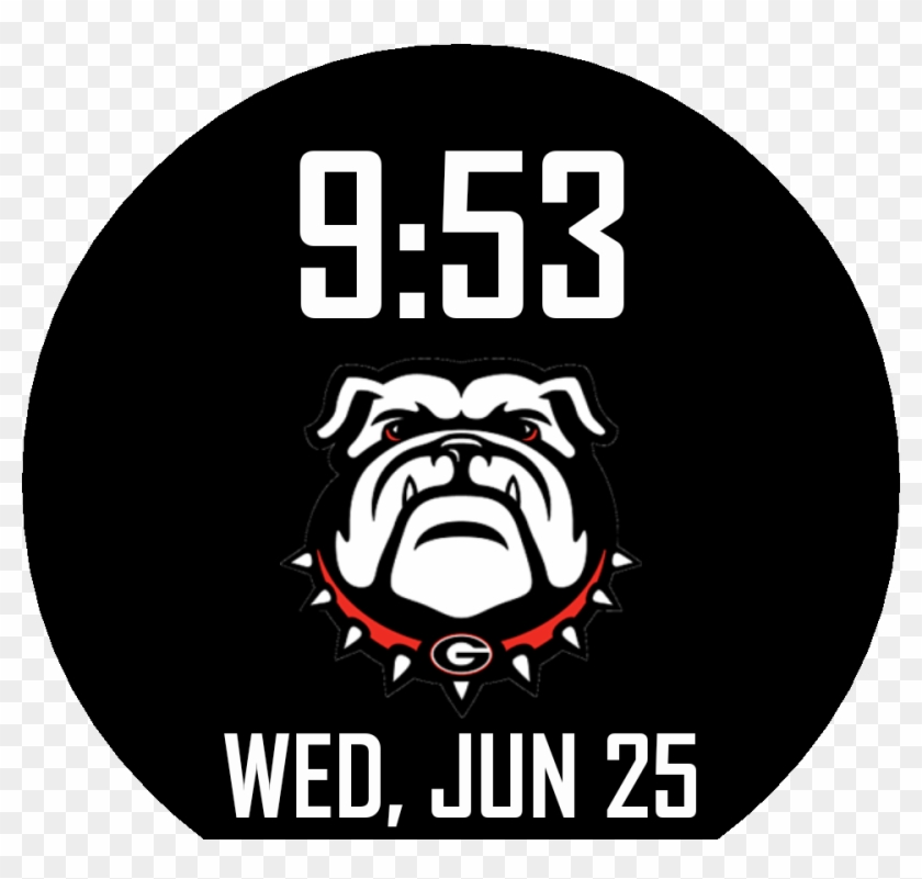 Georgia Bulldogs Digital-hairy Dawg Watch Face Preview Clipart #4568630