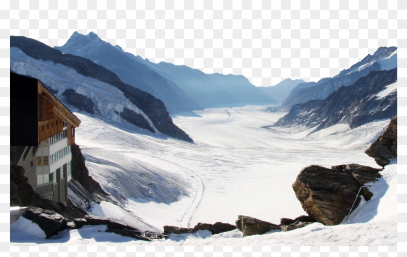Snowy Day In Switzerland - Aletsch Glacier Clipart