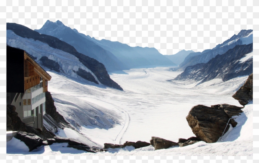 Snowy Day In Switzerland - Aletsch Glacier Clipart #4569933