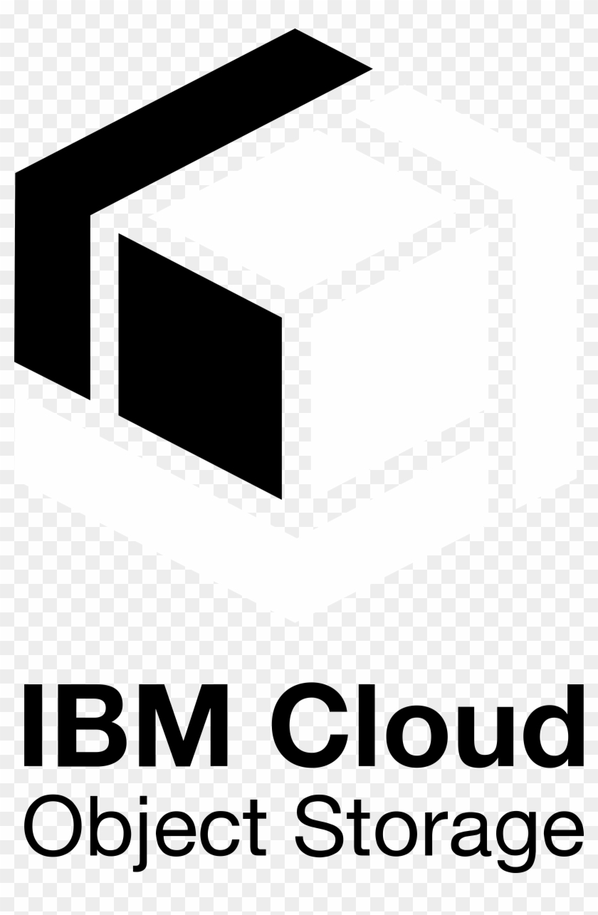 Ibm Cloud Object Storage Logo Black And White - Poster Clipart