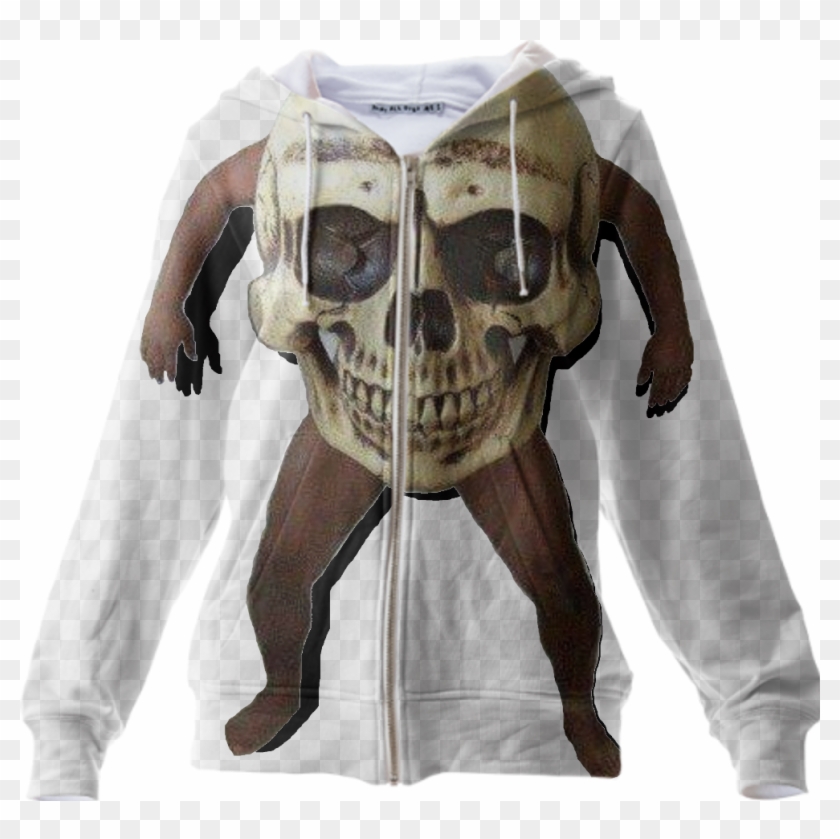 Zip Up Hoodie - Skull Clipart