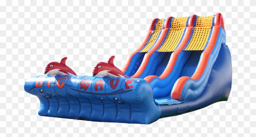 This Colossal Dual Lane Waterslide Is The Perfect Way - Inflatable Clipart #4571721