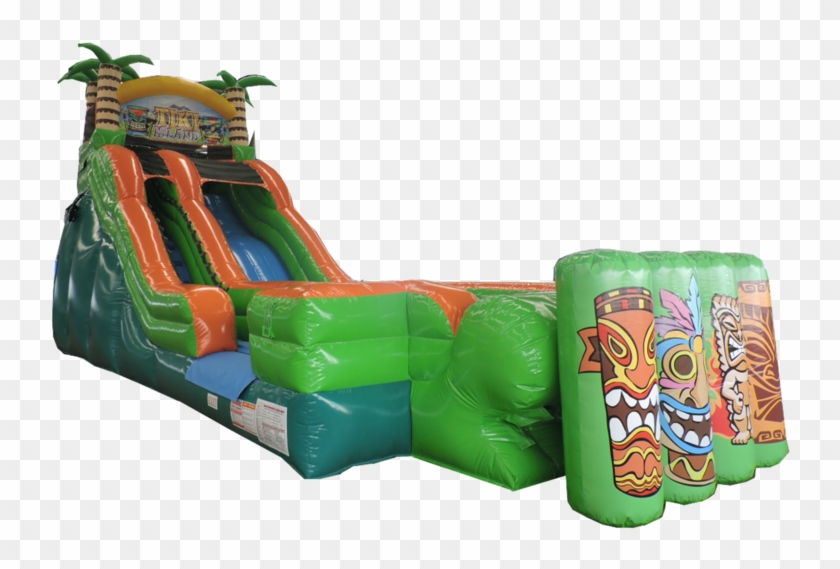 Dolphin Waterslide With Slip N Slide Inflatable Clipart