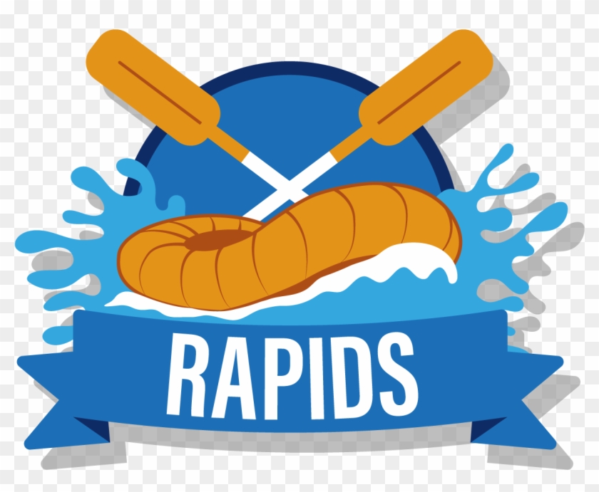 Rafting Clipart Water Ride - Clip Art White Water Rafting - Png Download