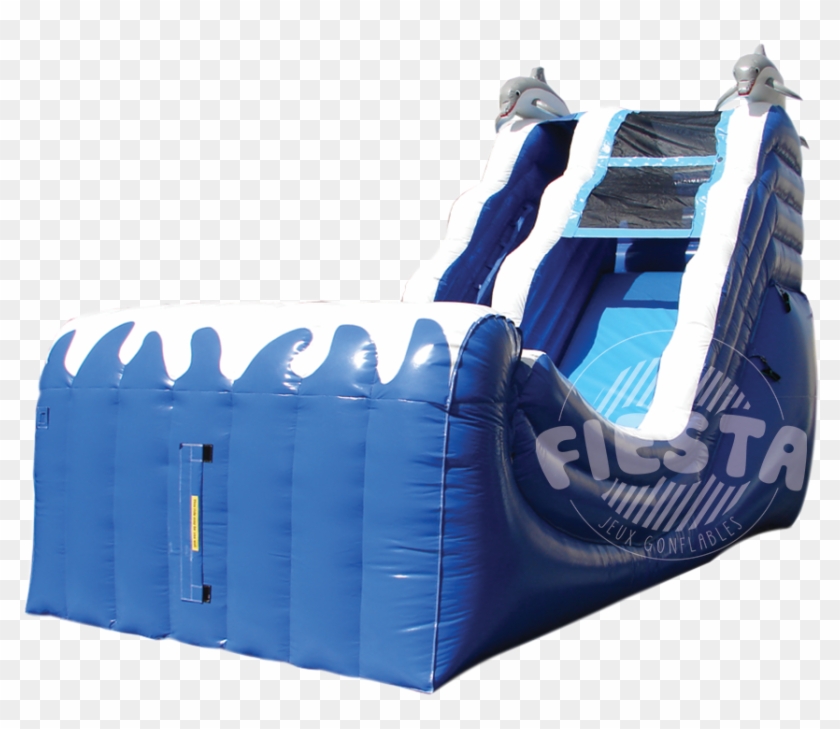 Blue Océan Waterslide - Inflatable Clipart #4572295