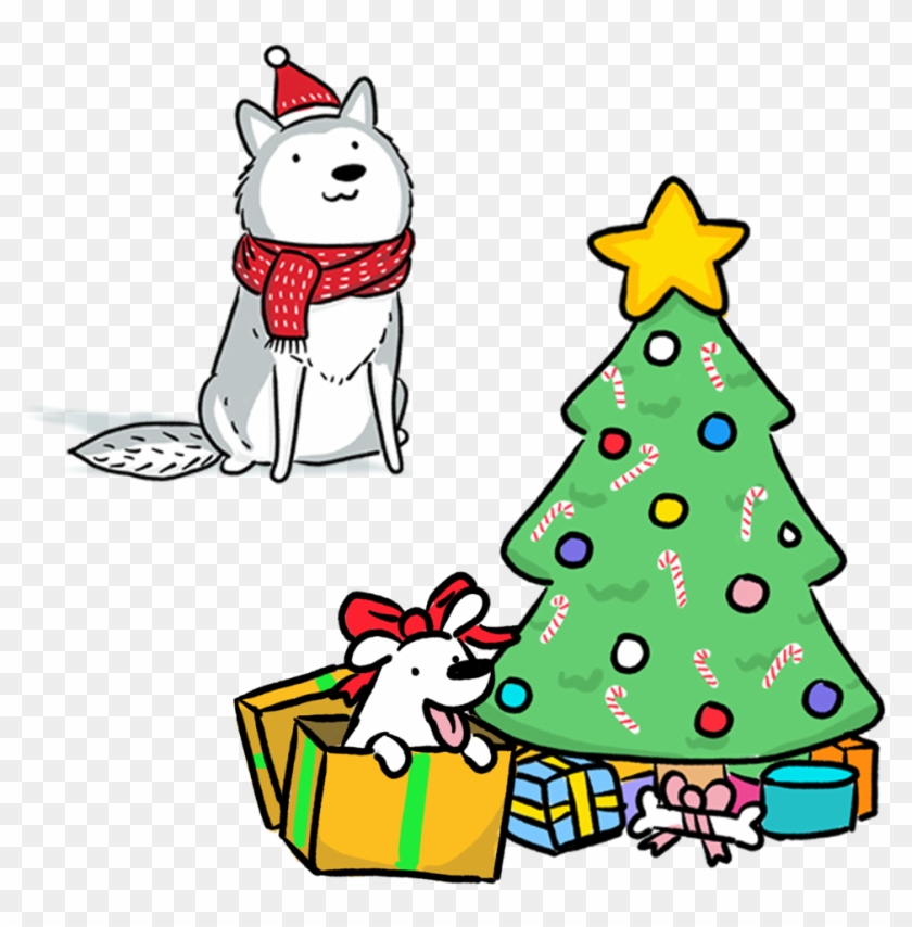 A Canine Christmas - Cartoon Clipart #4572644