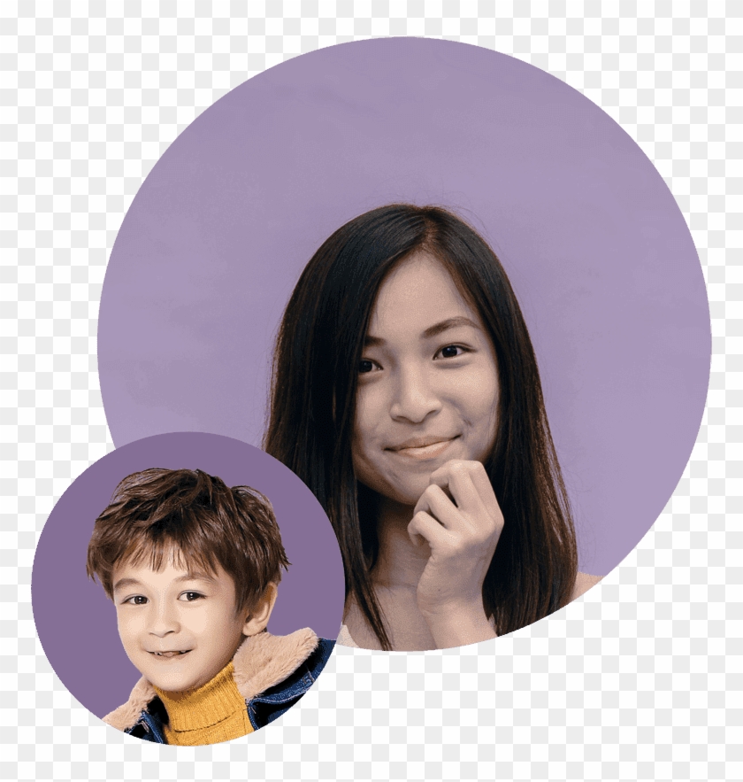 Young Boy With Brown Hair Smiling Happily And Young - Girl Clipart