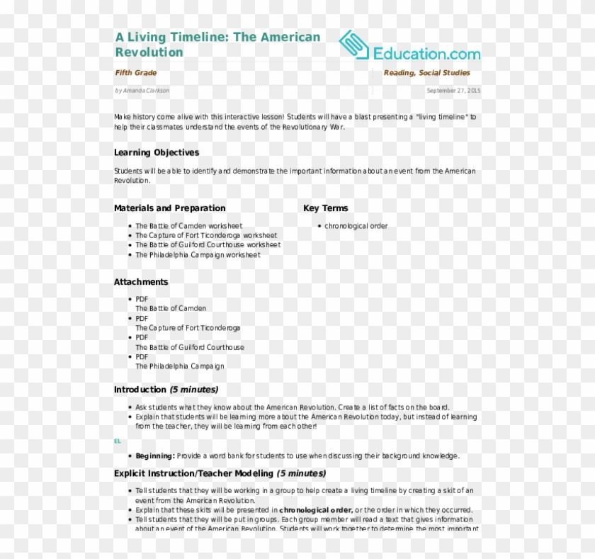 The American Revolution Crossword - Lesson Plan For Reading Skills Clipart #4575103