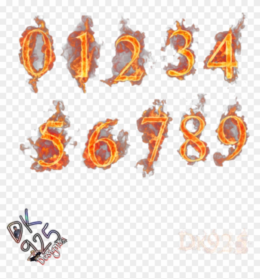 #firefont #firenumbers #numbers #fire #letters #dk925designs - Number Flame Png Clipart