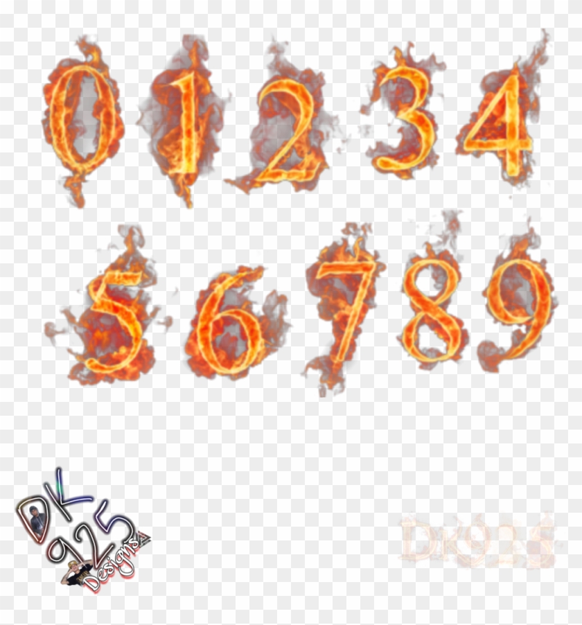 #firefont #firenumbers #numbers #fire #letters #dk925designs - Number Flame Png Clipart #4575376