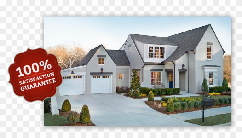 100 Percent Satisfaction Guarantee - Light Gray Home Exterior Clipart #4576421