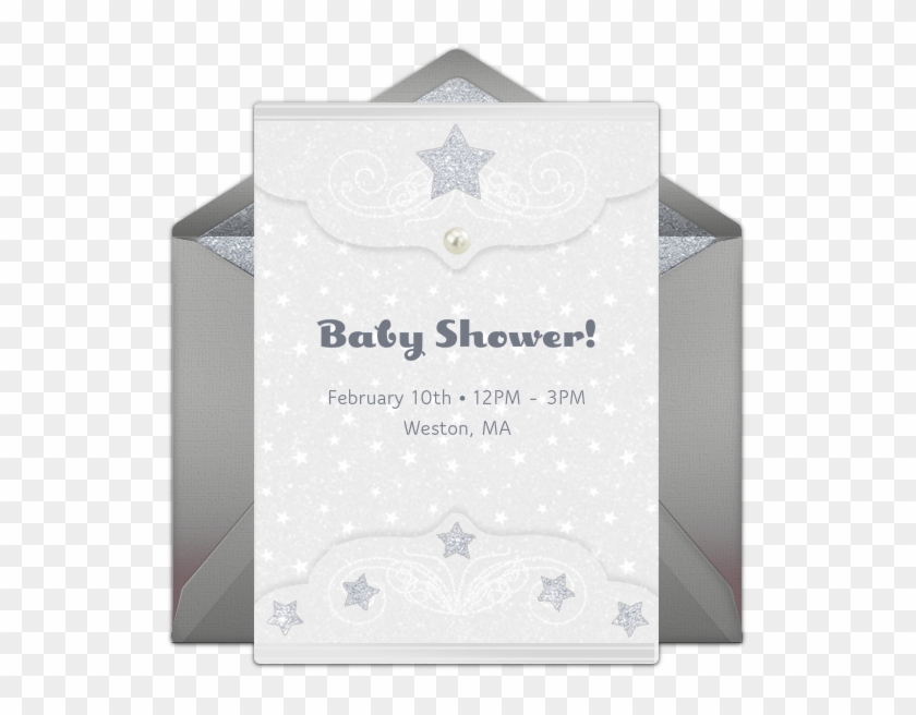 Sparkling Star Online Invitation - Place Card Clipart #4576520