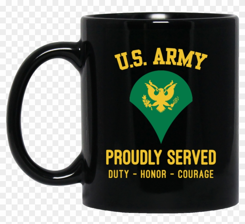 Us Army E-4 Spc E4 Specialist Ranks 11 Oz - You Are Strong As Hulk Clipart