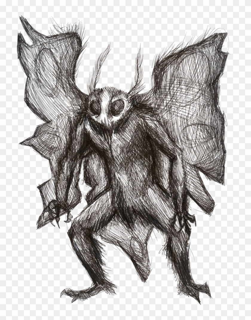 Mothman Png High-quality Image - Mothman Drawing Clipart