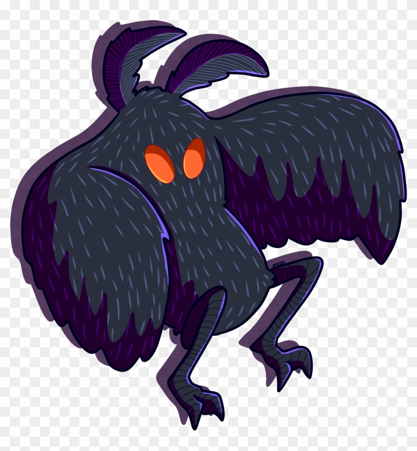 Mothman Clipart Pathfinder - Mothman Drawing - Png Download