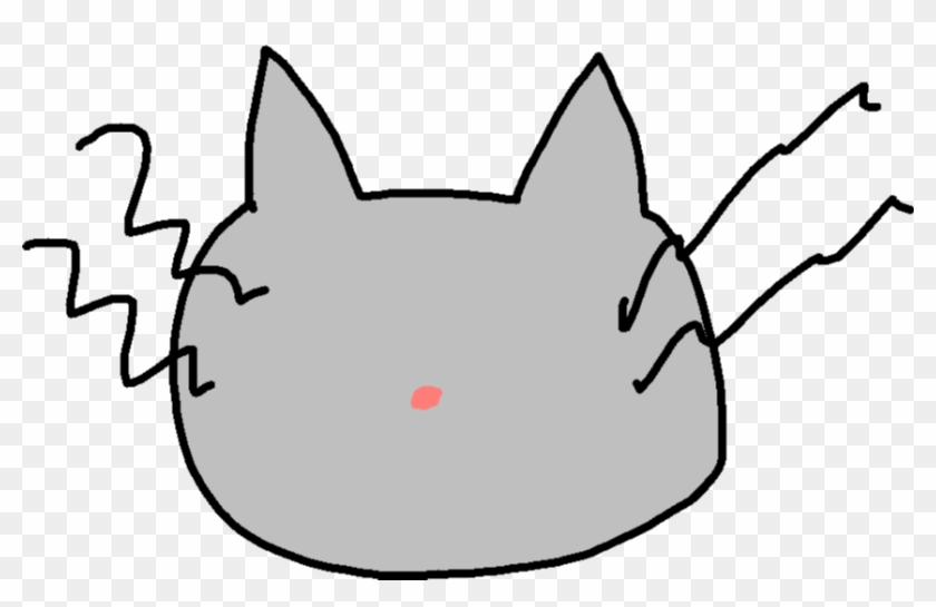 Kitty - Suprised - Line Art Clipart