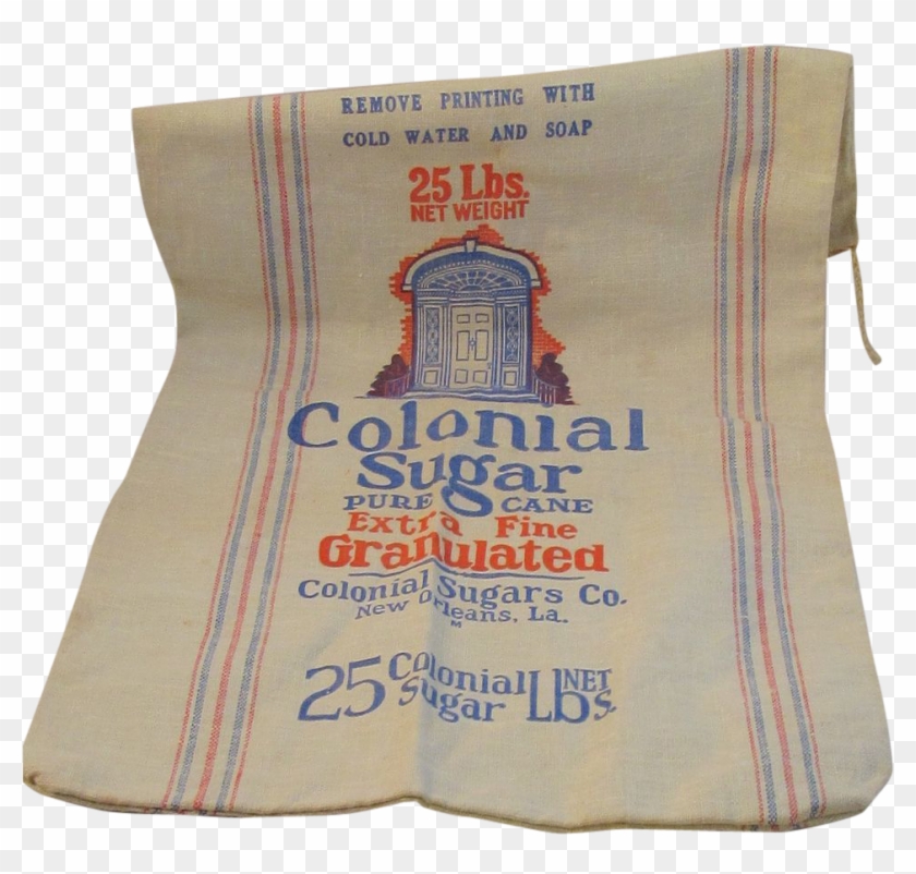 Vintage Colonial Sugar New Orleans Cotton 25 Pound - White Cake Mix Clipart