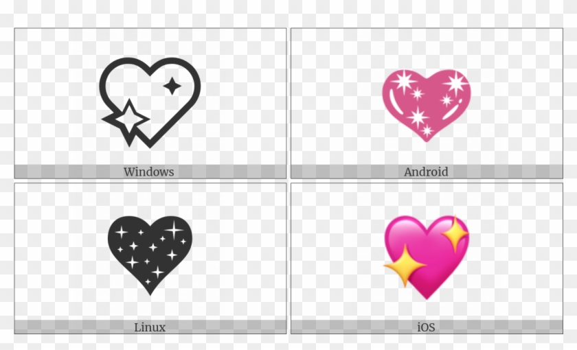 Sparkling Heart On Various Operating Systems - Heavy Black Heart Clipart #4577988