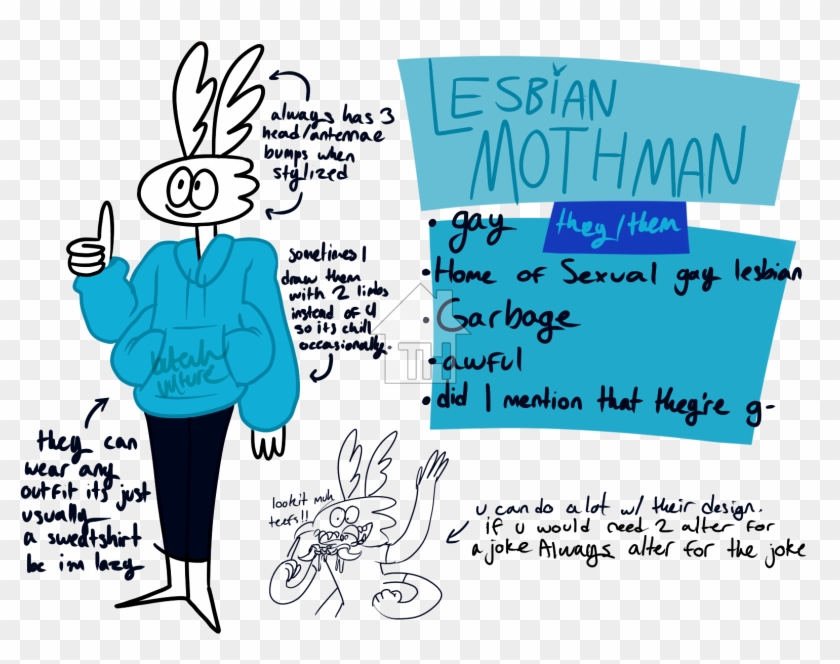 Lesbian Mothman's Gallery - Cartoon Clipart #4578452