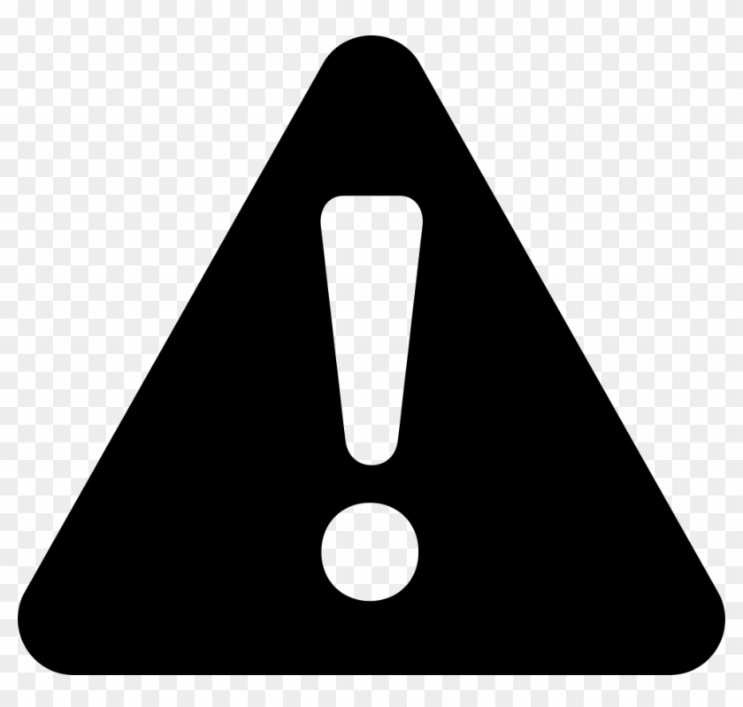 Warning Exclamation Sign In Filled Triangle Comments - Warning Symbol Transparent Background Clipart