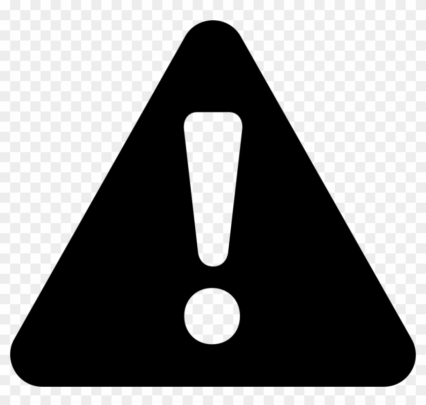 Warning Exclamation Sign In Filled Triangle Comments - Warning Symbol Transparent Background Clipart #4578928