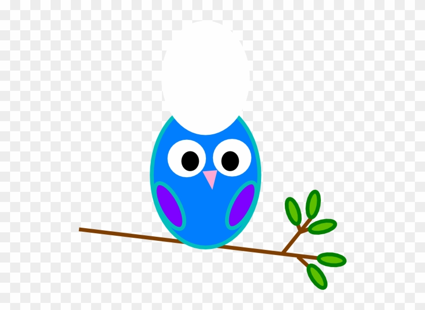 Purple Owl Svg Clip Arts 600 X 533 Px - Pink And Blue Owl - Png Download #4579406