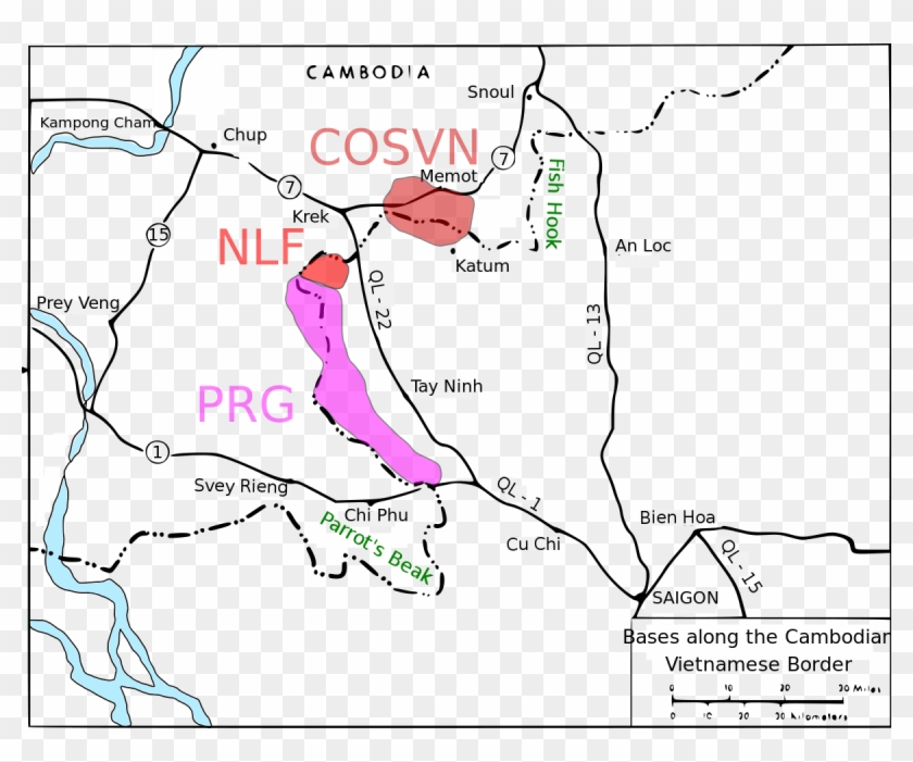 Central Office For South Vietnam - Fuel Remaining Map Clipart
