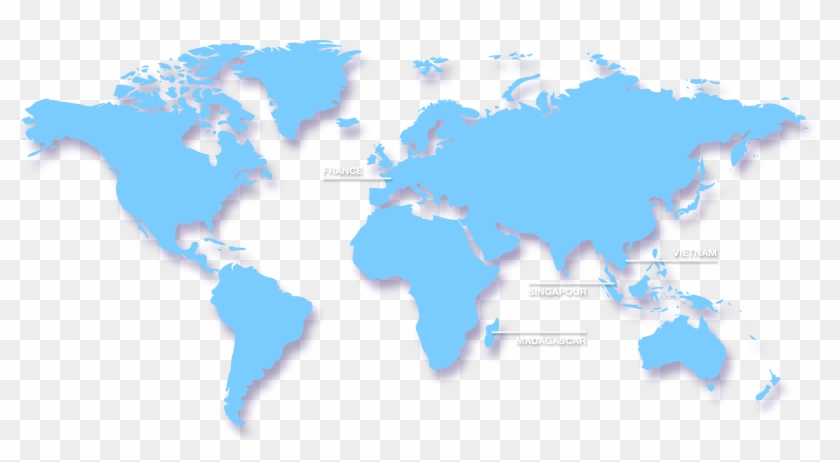 Bocasay Worldwide Offices - Mauritius And Maldives On World Map Clipart #4581533