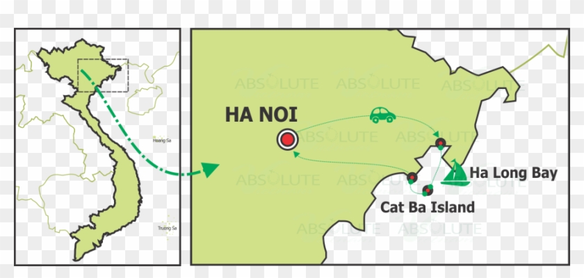 Cuc Phuong National Park Vietnam Map , Png Download - Vietnam Ha Long Bay Map Clipart #4581566