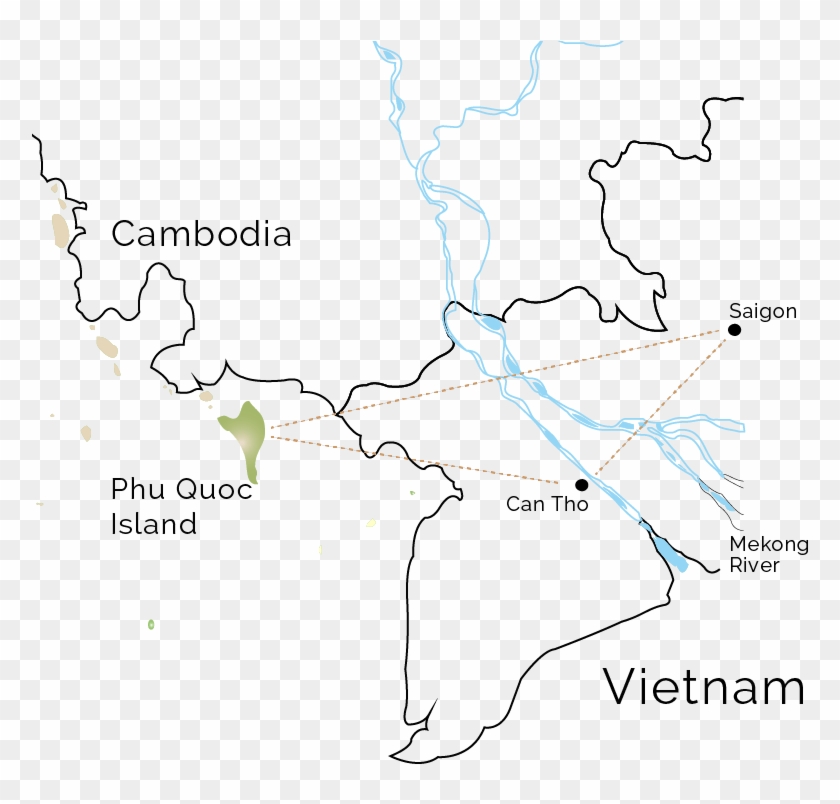 Saigon & Mekong Delta Discovery Route - Map Clipart #4581773