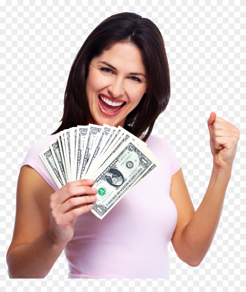 We Buy All Cars Running Or Not - Woman With Money Png Clipart
