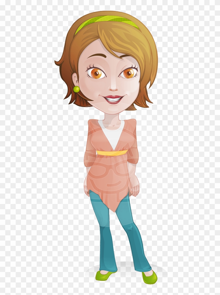 Vector Style Stylish Woman - Pcos Patient Information Leaflet Clipart