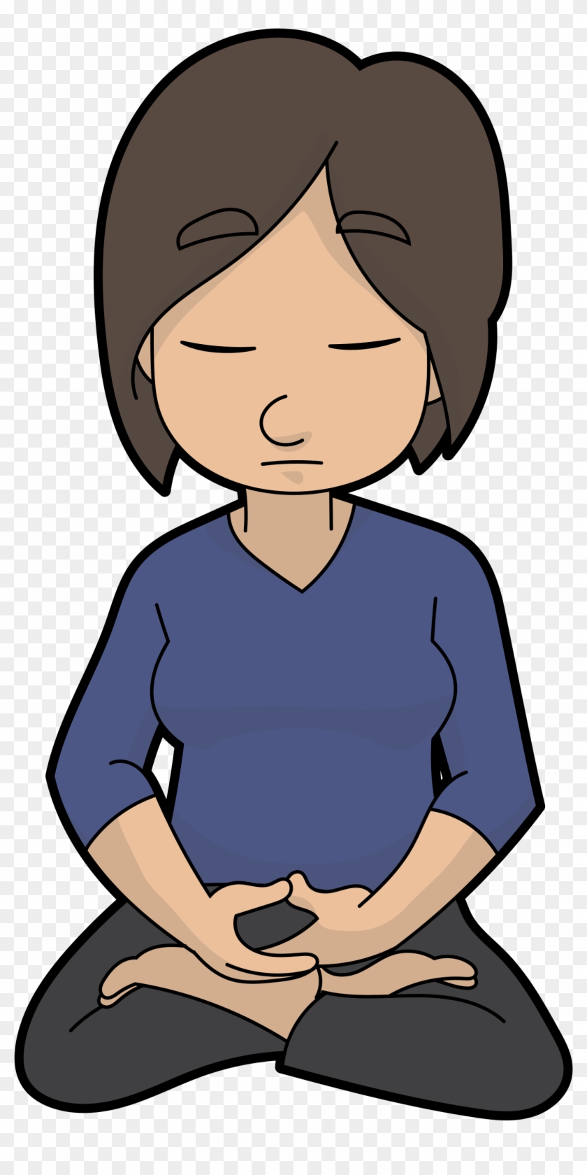 Png Free File A Meditating Woman Wikimedia Commons - Girl Meditating Cartoon Clipart